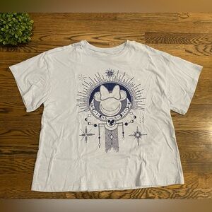 Disney Minnie Mouse Celestial Patterned Rhinestone Women's T-Shirt Sz M